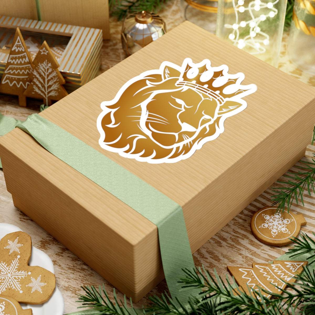Lion Head Kiss-Cut Stickers